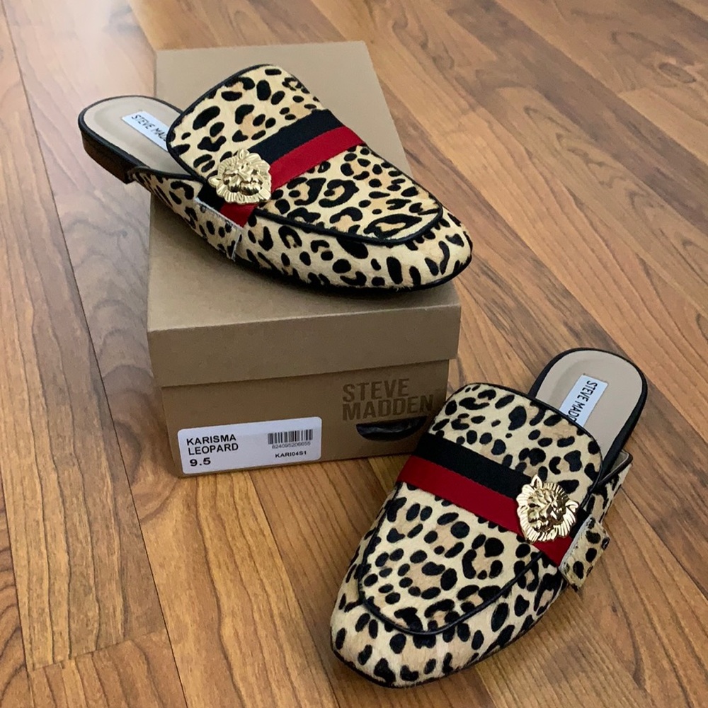 🆕 Steve Madden Karisma Leopard Mules Sz 9~9.5